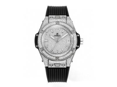 MS Factory Hublot Big Bang diamond Silver steel case with White Watch
